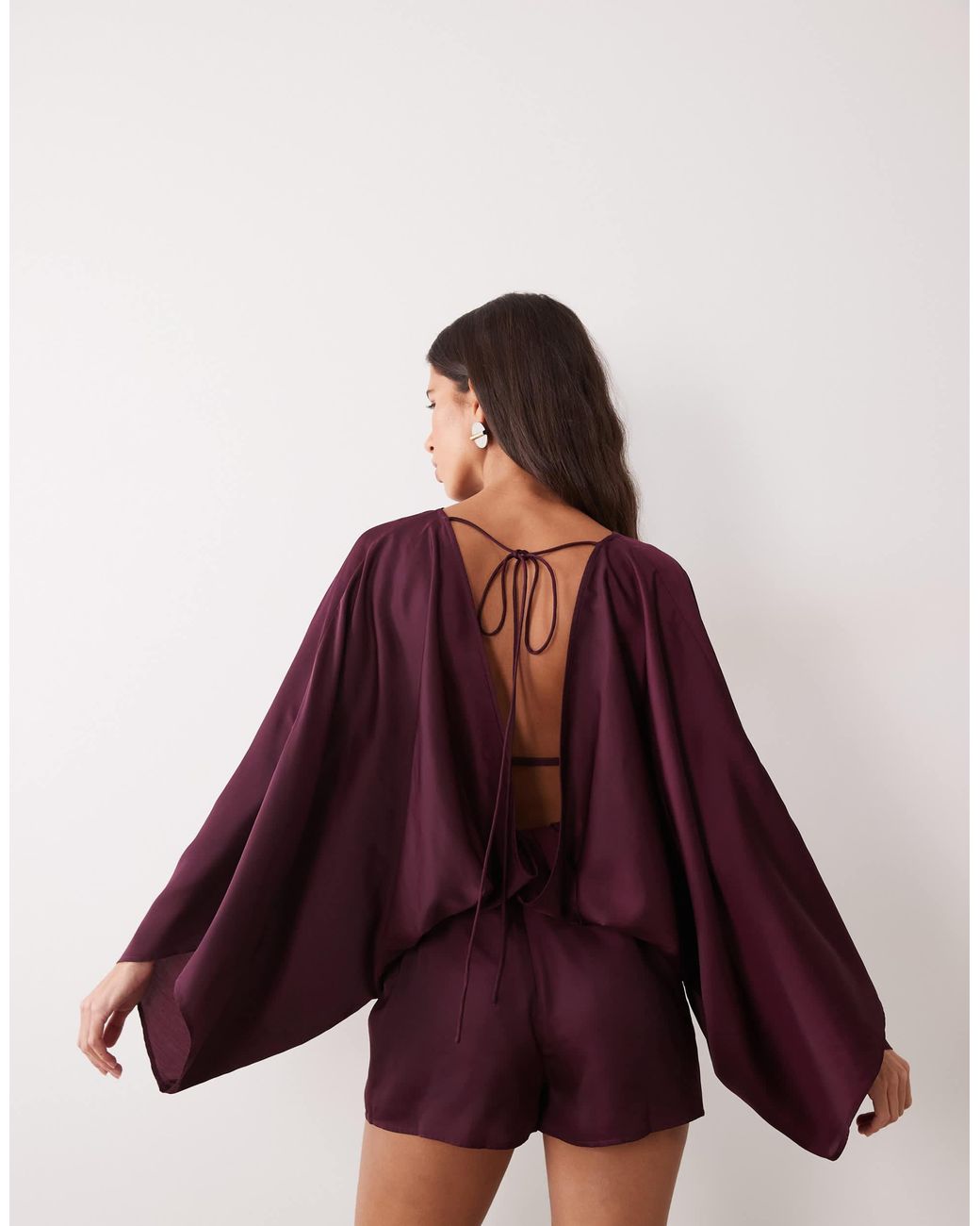 ASOS Purple Batwing Playsuit