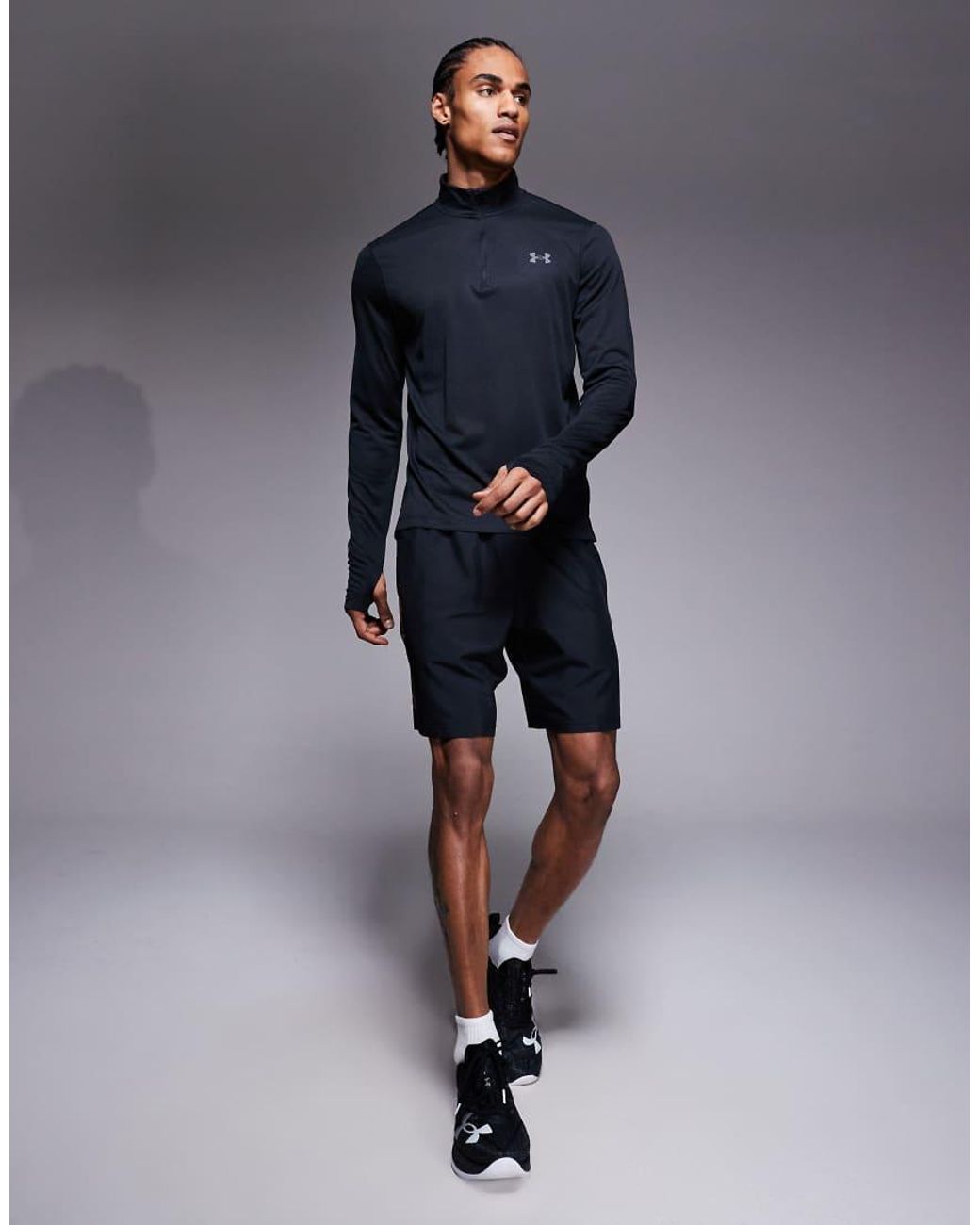 Under Armour Blue Velociti Quarter-Zip Running T-Shirt for men