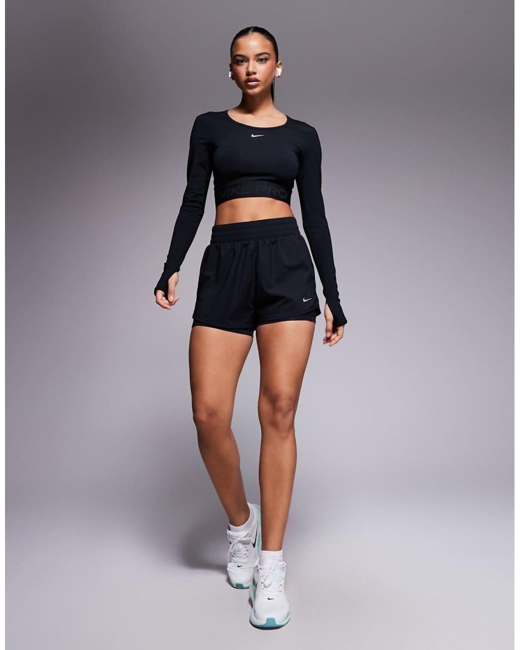 Nike Black Nike One Training Dri-fit High Waisted 3 Inch 2