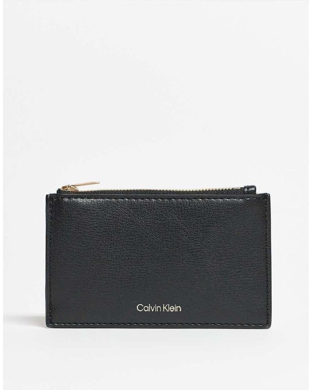 Calvin Klein Gray Zip Card Holder Purse