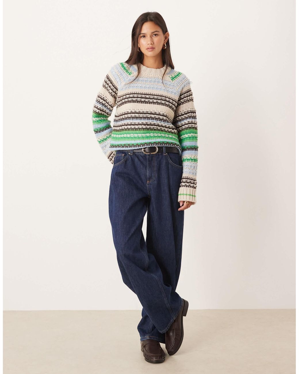 Y.A.S Multicolor – gestreifter strickpullover aus wollmix