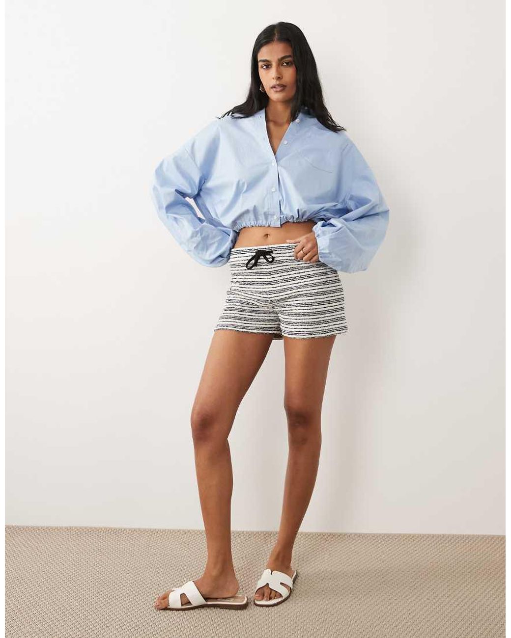ASOS Blue Knitted Jersey Shorts