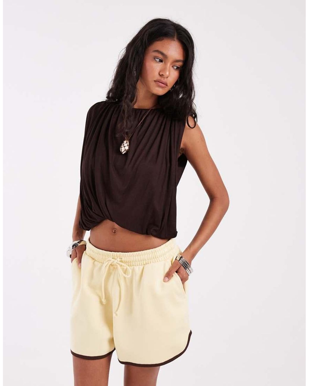 ASOS Natural Runner Shorts