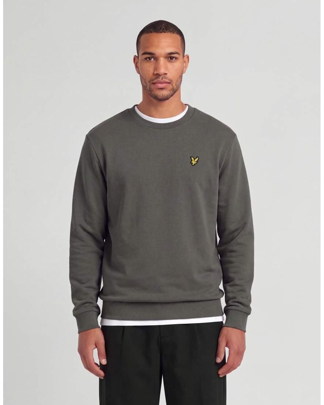 Lyle & Scott Gray Mid Layers Sports Loopback Crew Neck for men