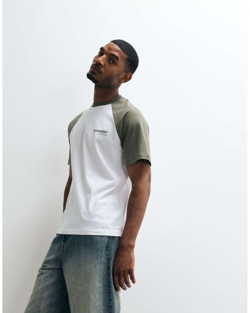 ASOS White Regular T-shirt With Chest Graphic for men