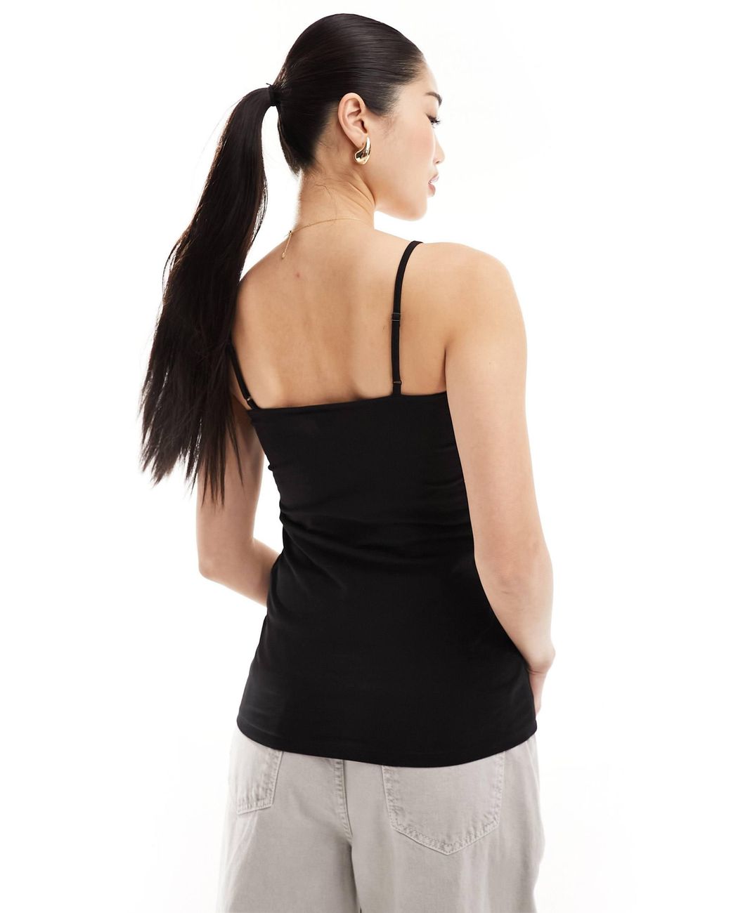 Vero Moda White Longline Soft Cami Top