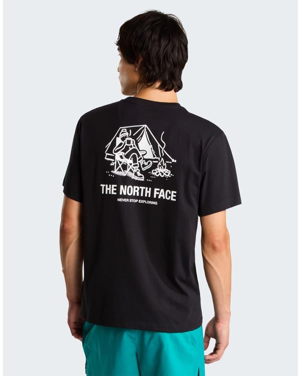 The North Face Black Campfire Relaxed Ss Tee for men