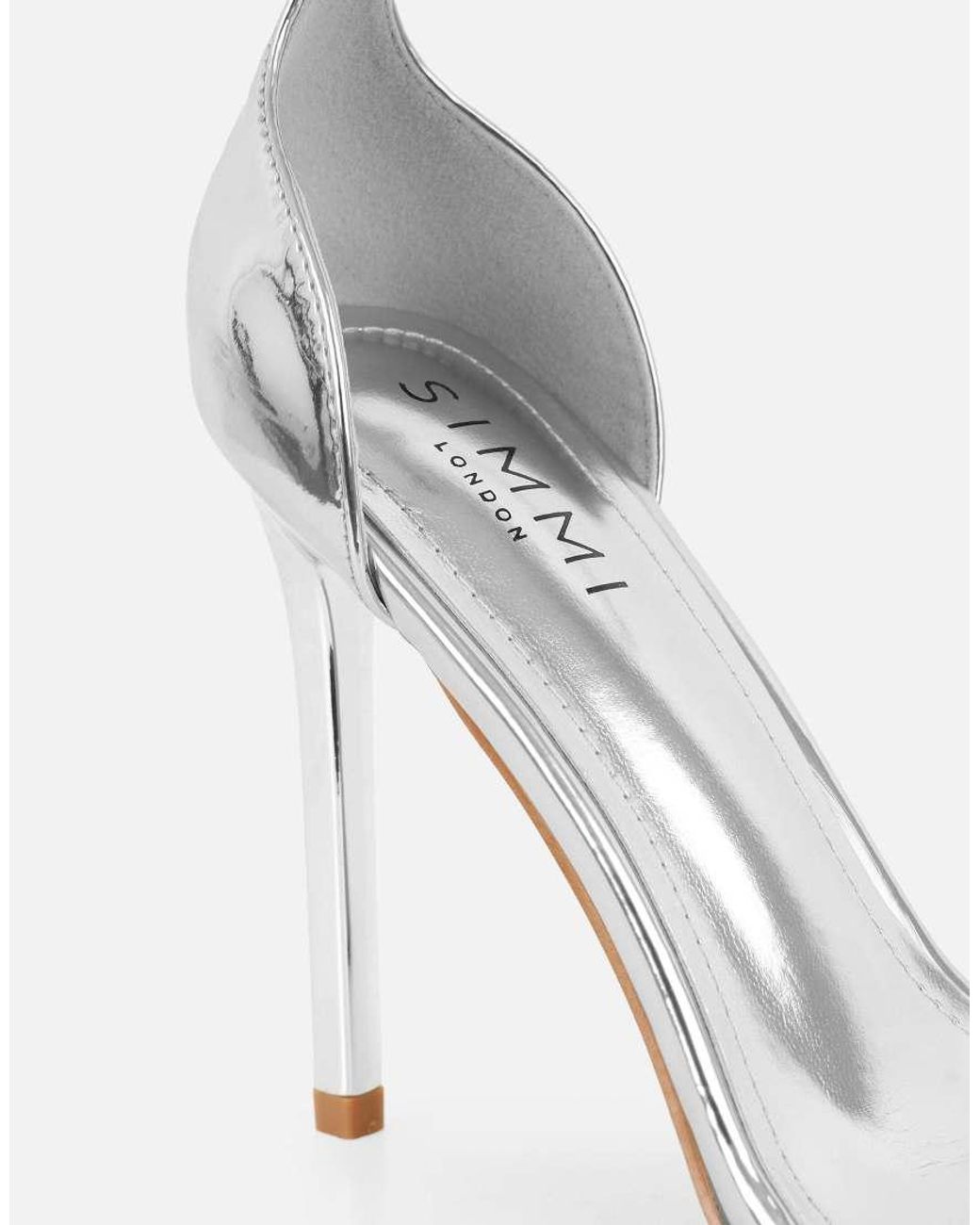 SIMMI Gray Gabby Barely There Heeled Sandals