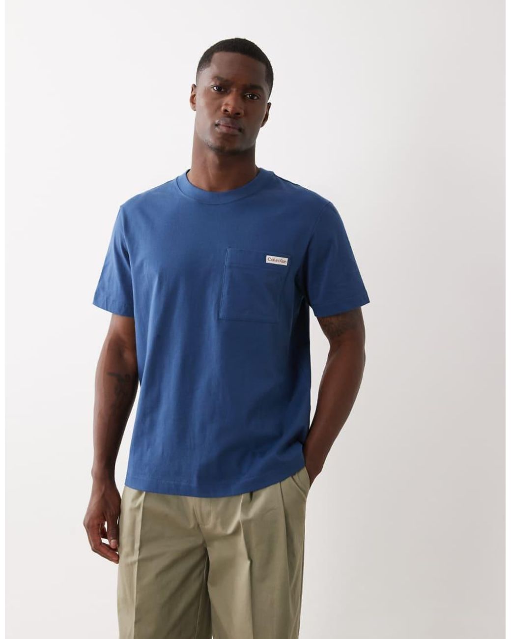 Calvin Klein Blue Monogram T-shirt for men
