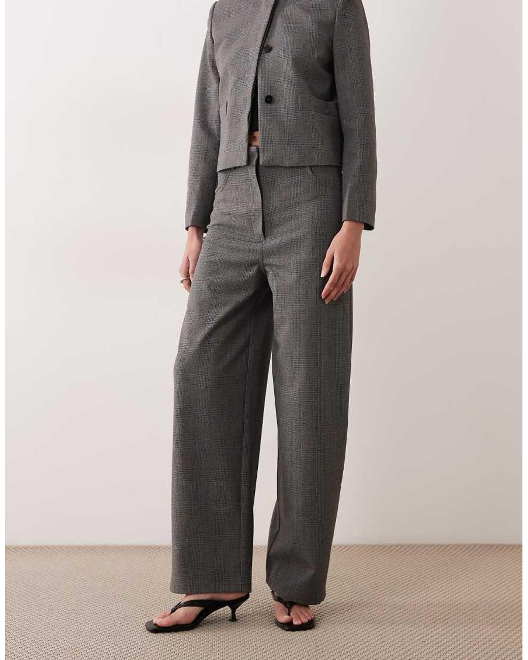 Mango Gray Louis Tailored Barrel Trouser Co-ord