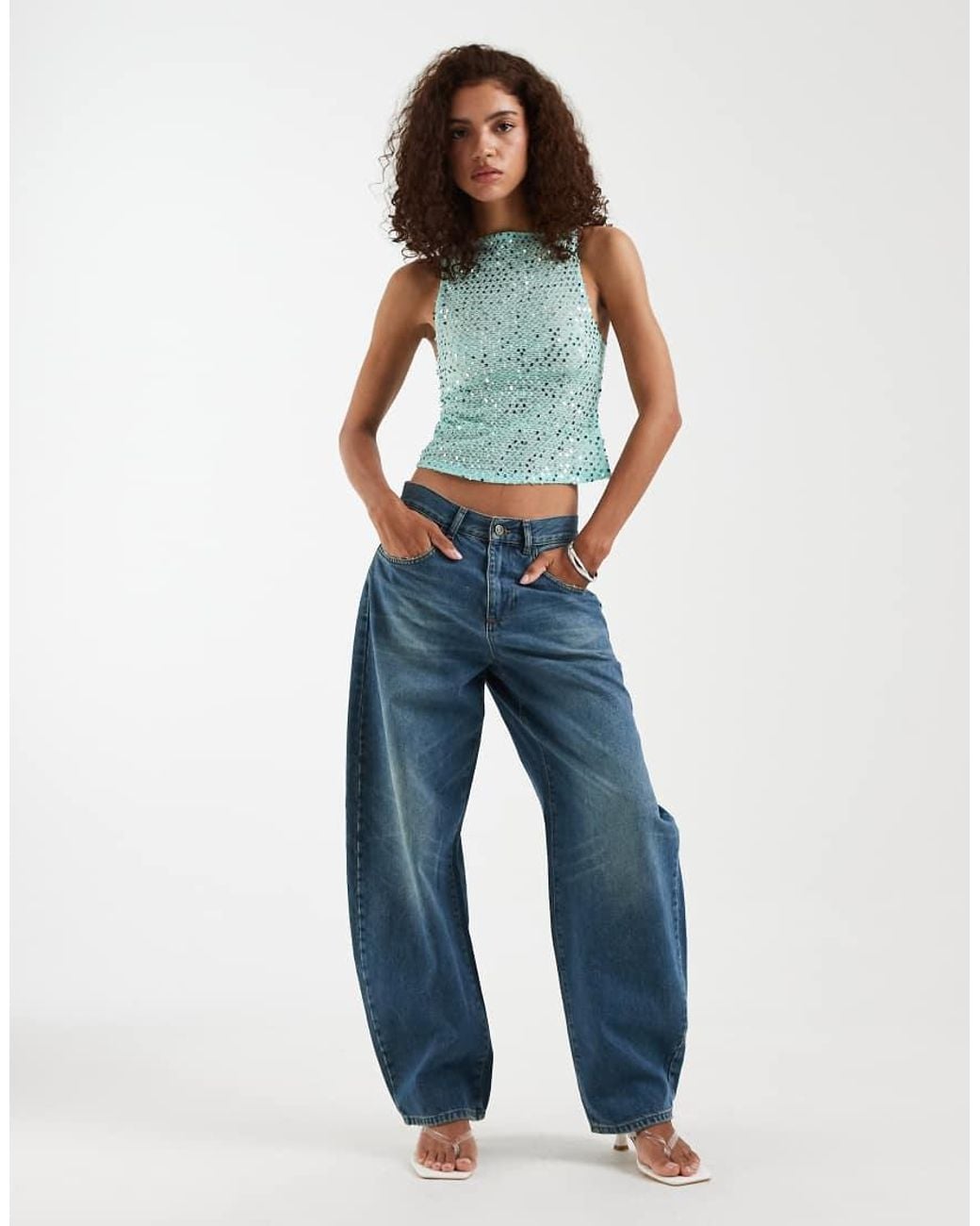 Motel Blue Dudley Sequin Knit Vest