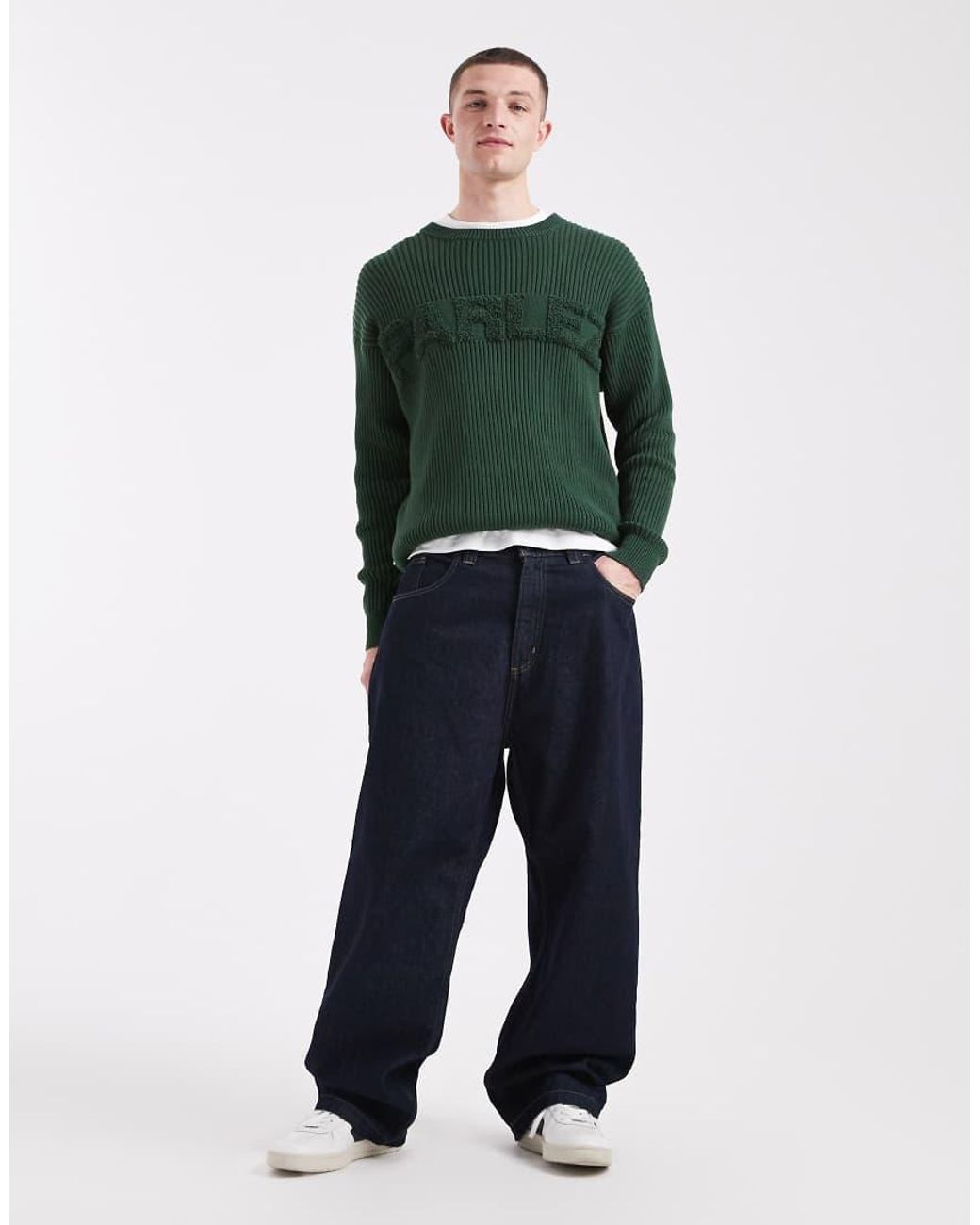 Parlez Green Logo Knit Jumper for men