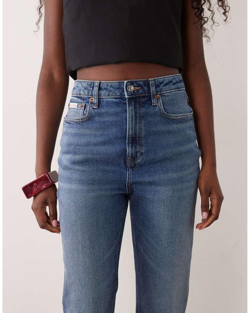 Calvin Klein Blue High Rise Bootcut Jeans