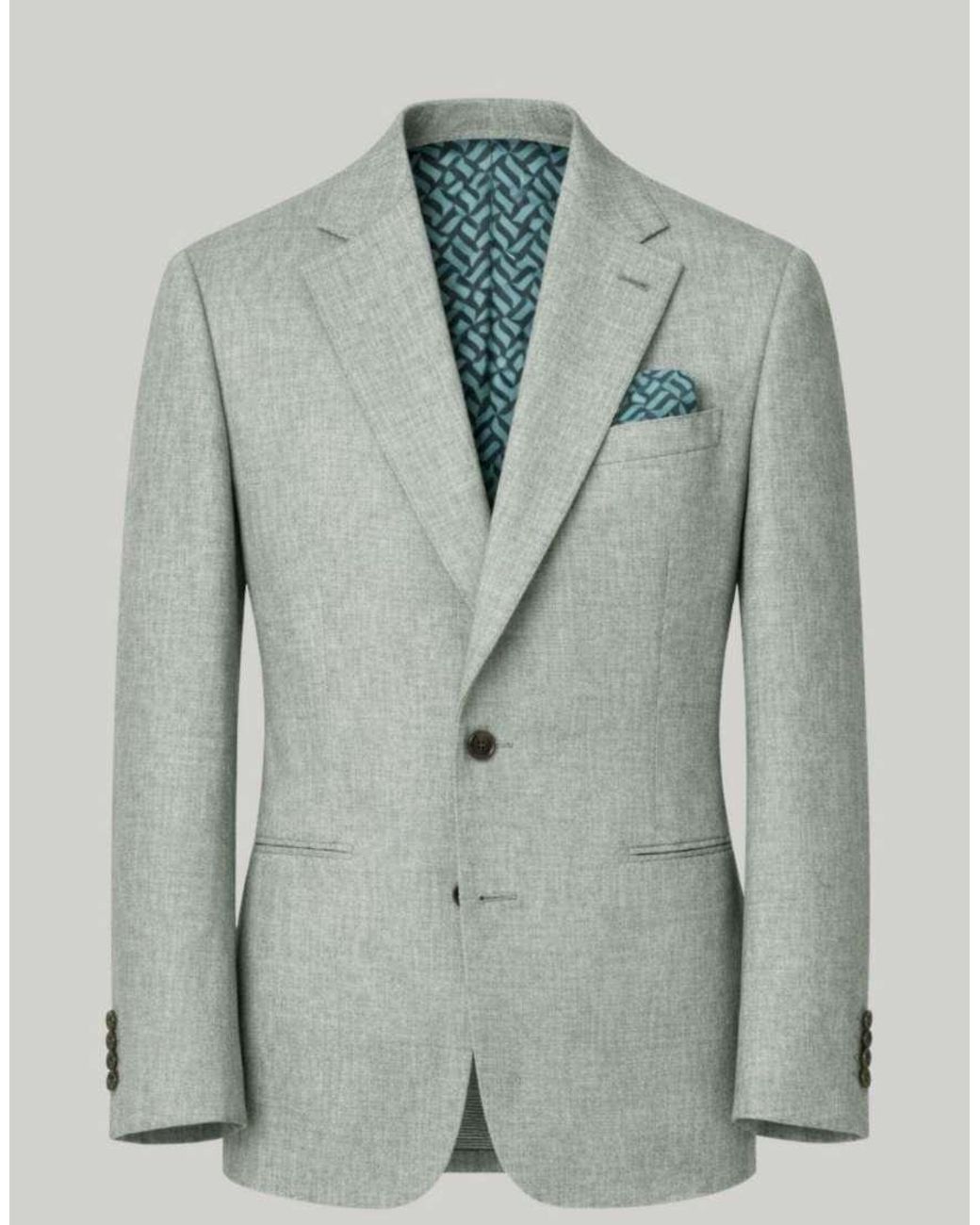 Harry Brown Gray Giacomo Slim Fit Single Breasted Suit Jacket for men