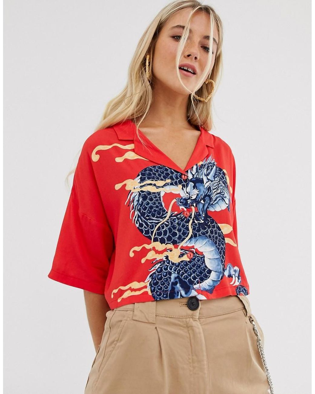 Chemise imprimé dragon hotsell