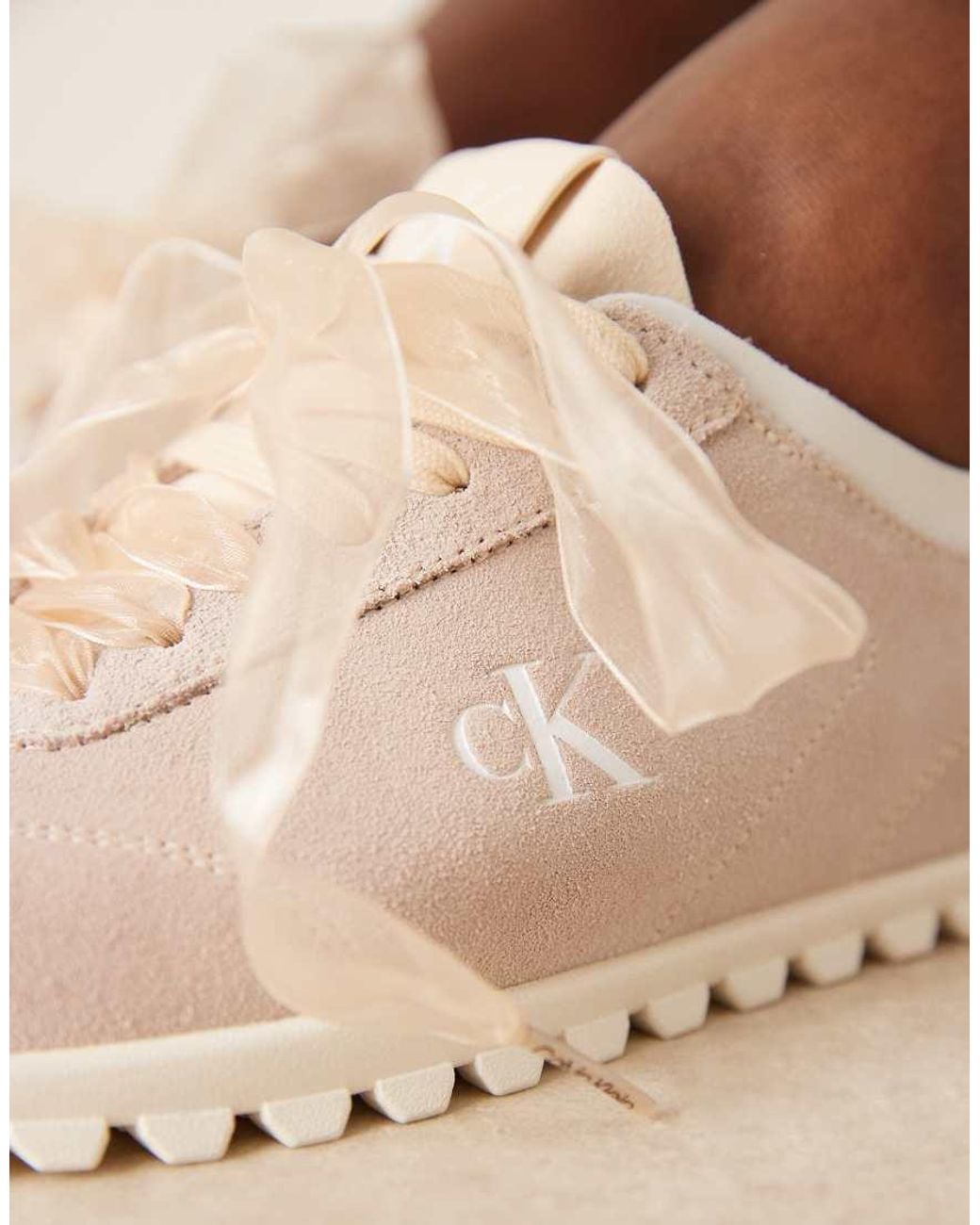Calvin Klein Blue Jeans Low Profile Suede Trainers