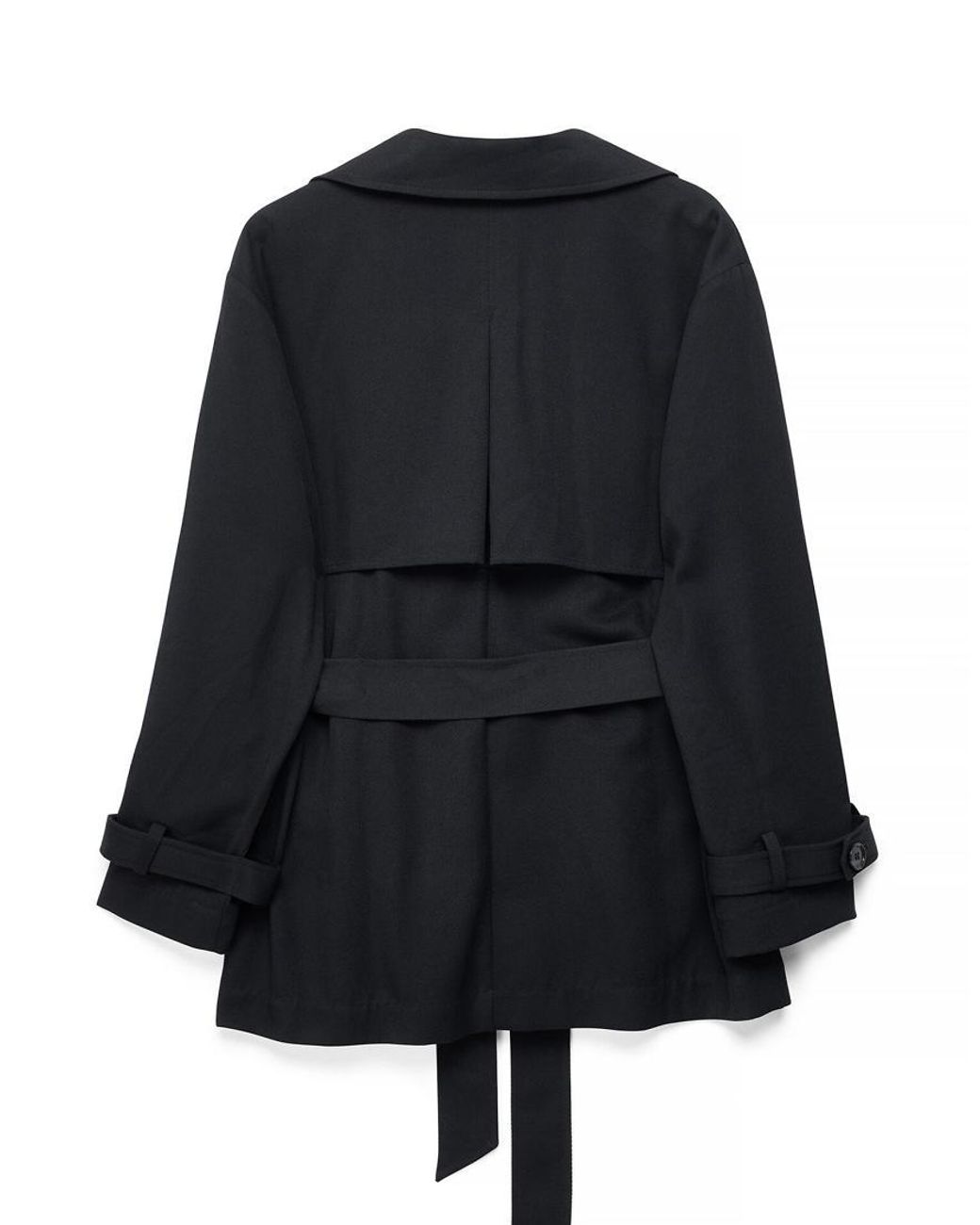 NA-KD Black Belted Short Trenchcoat