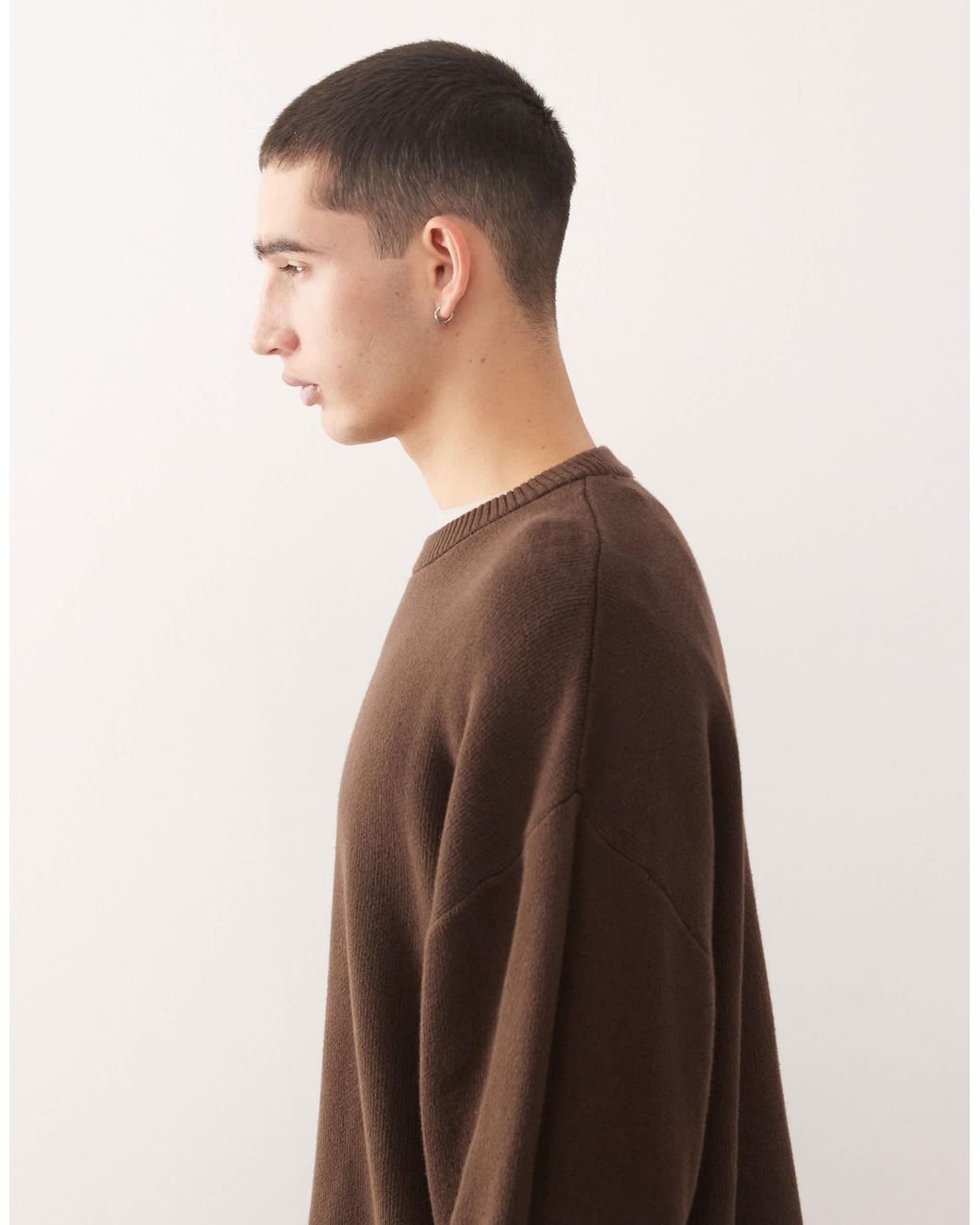Weekday – kastiger oversize-pullover in Brown für Herren