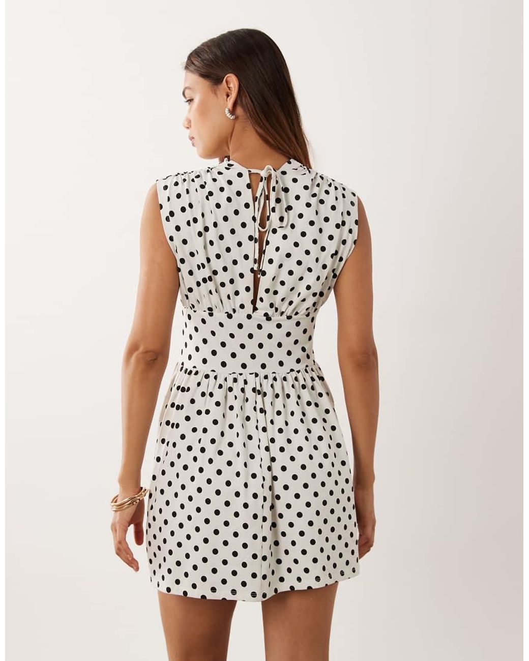 ASOS White Short Sleeve Cinched