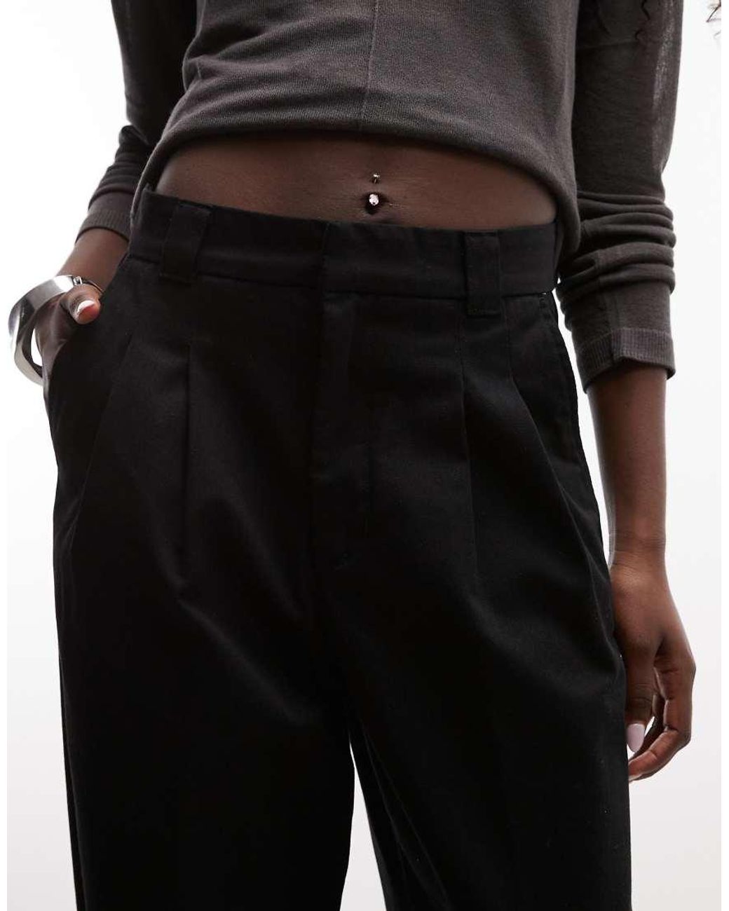 Carhartt Black Tristin Pleated Trousers