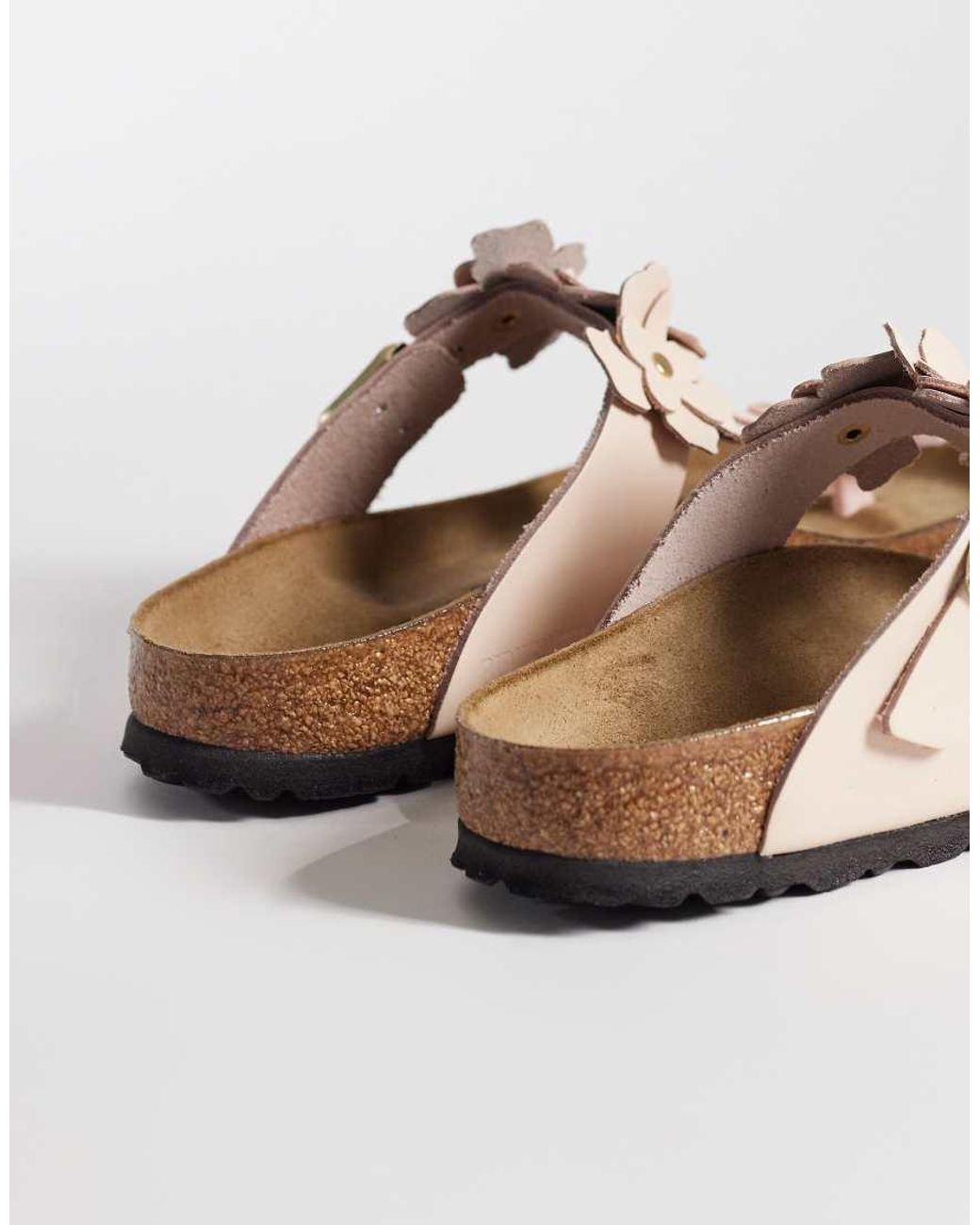 Birkenstock Brown Gizeh Flowers Sandals