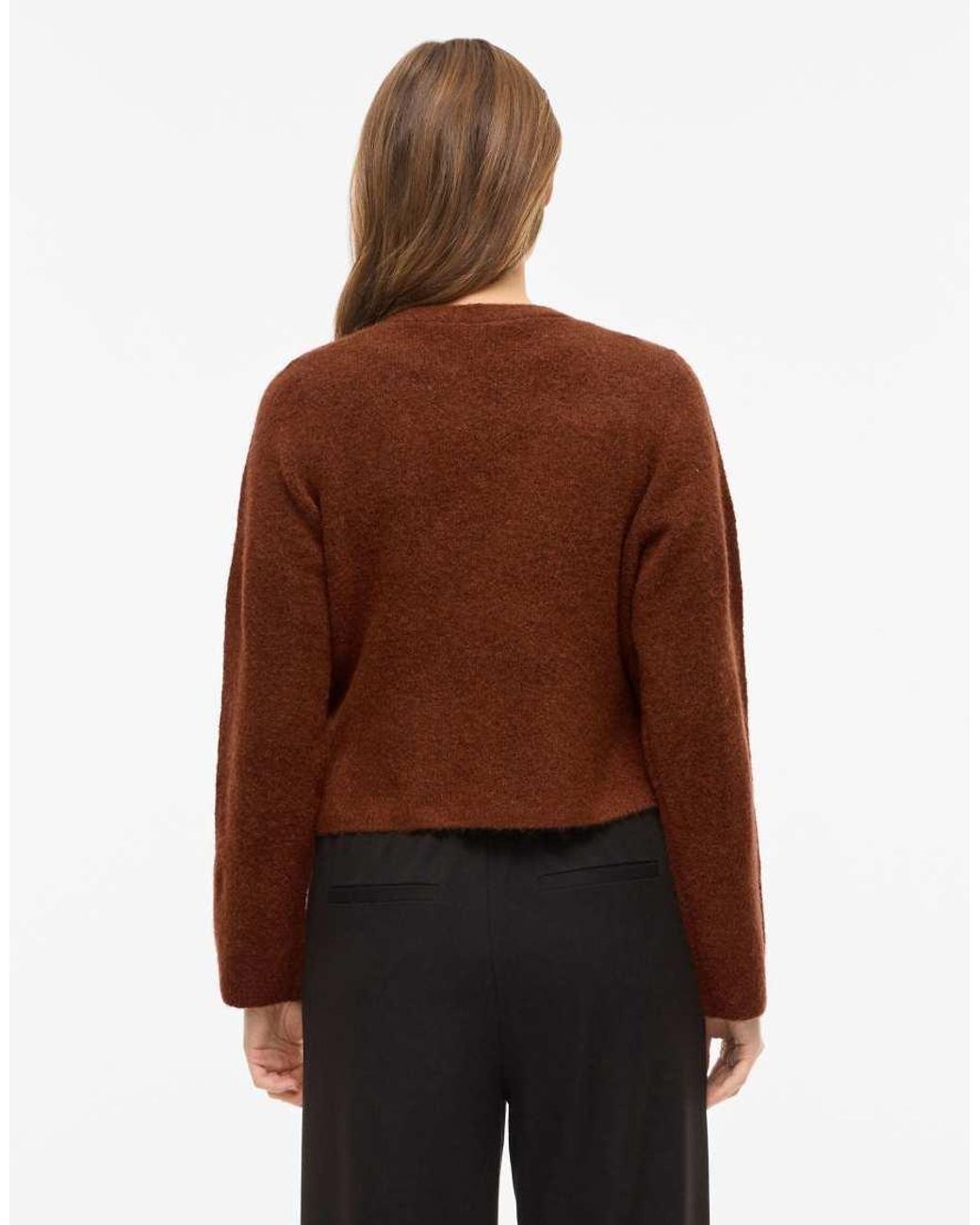 Vila Brown Wrap Top