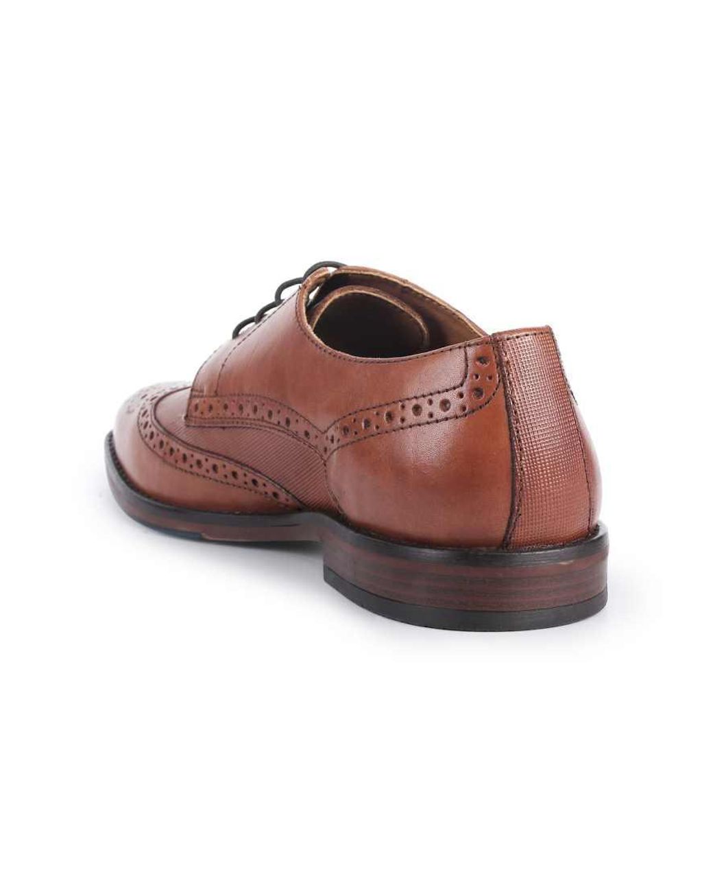 Thomas Crick Brown Archer Leather Lace-Up Brogue Derby Shoes for men