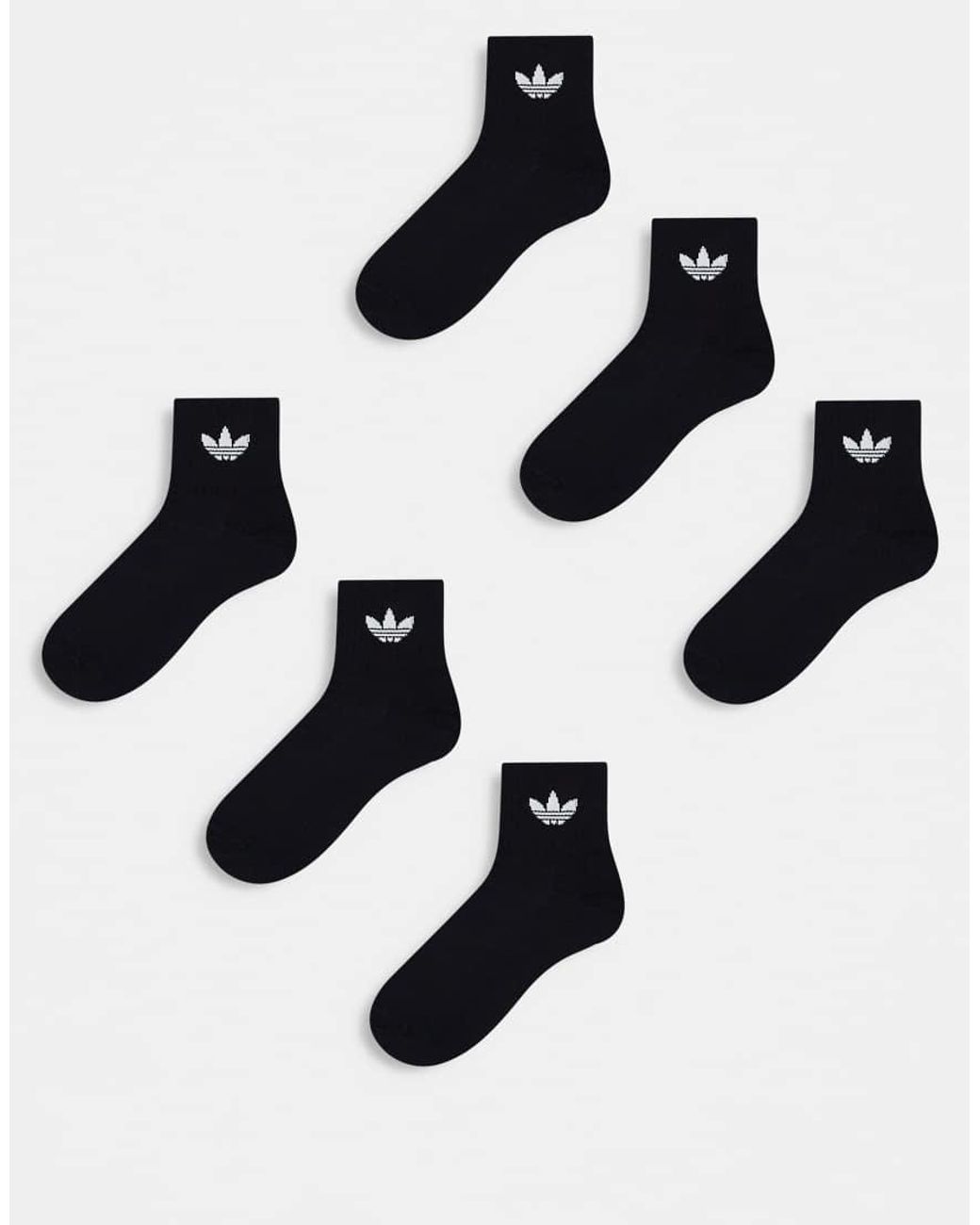 Adidas Originals Black 6 Pack Crew Socks