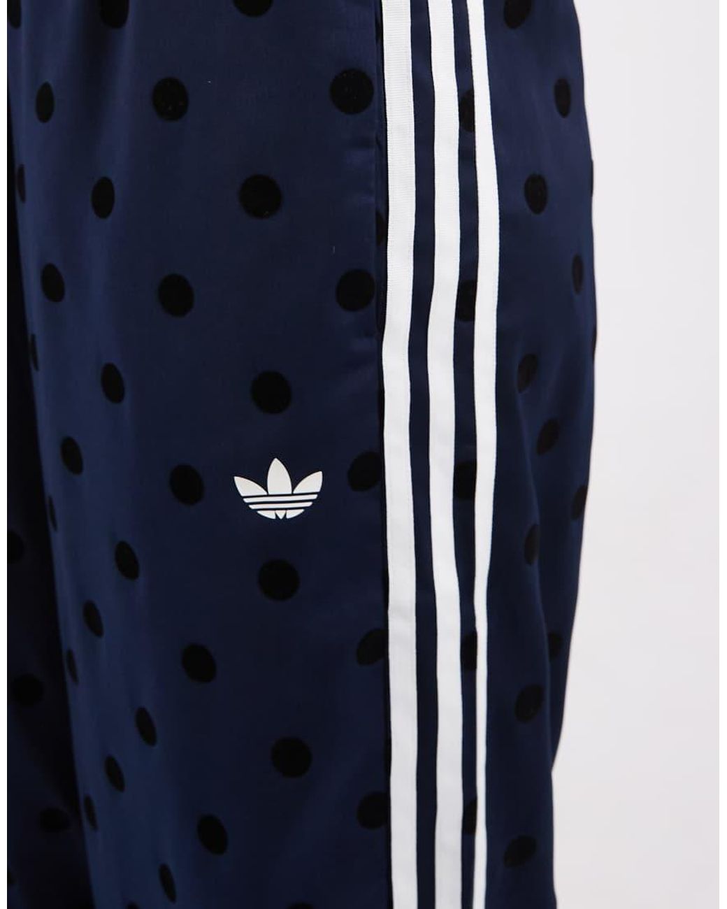 Adidas Originals Blue Wide Leg Satin Track Pants