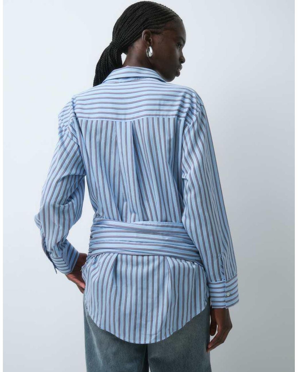 ASOS Blue Tie Waist Shirt