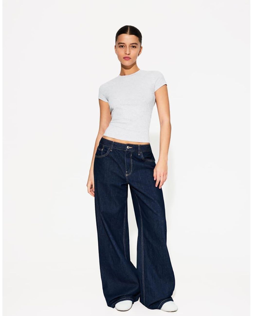 Bershka White Baby Tee