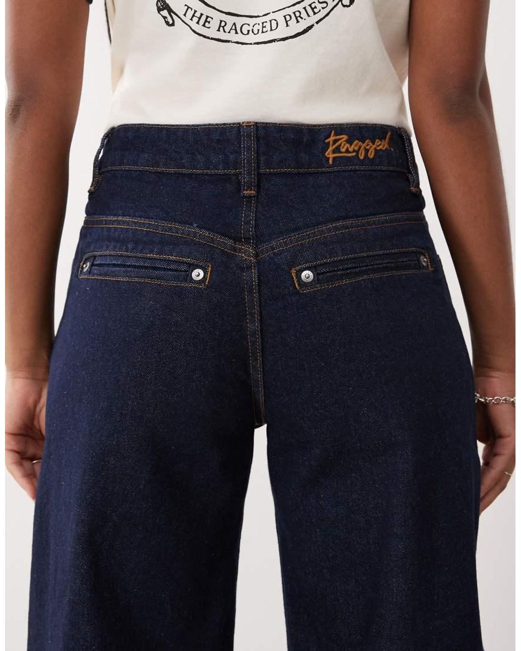 The Ragged Priest Blue Low Rise baggy Fit Jeans