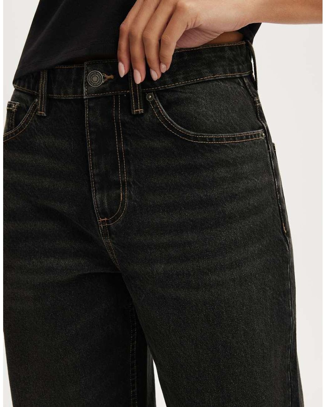 Cotton On Black 91 Straight Jean