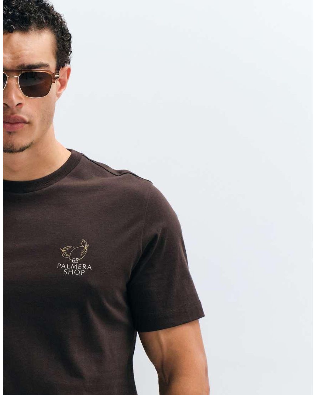 Mango Black Graphic T-shirt for men