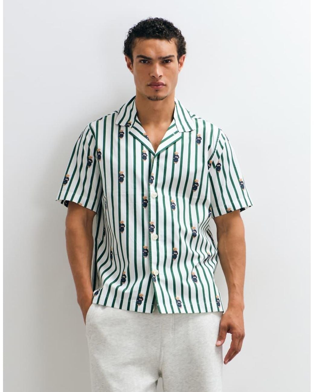 Polo Ralph Lauren White Sleep Top With All Over Logo for men