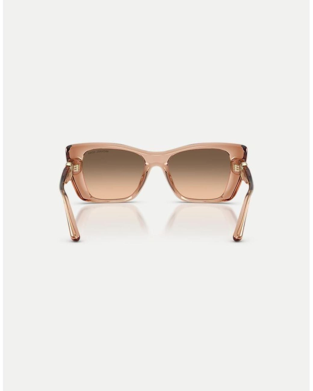 Michael Kors Natural Tokyo Square Sunglasses With Mirrored Lens