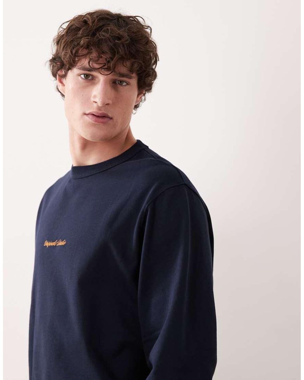 Jack & Jones Blue Orginals Logo Sweatshirt for men