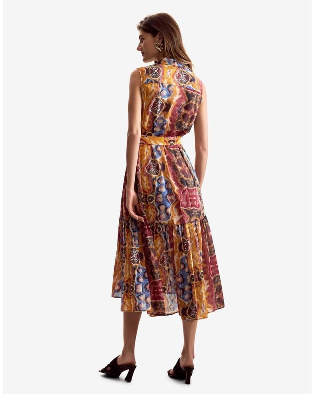 Desigual Natural Printed Dress Designed By Mr. Christian Lacroix