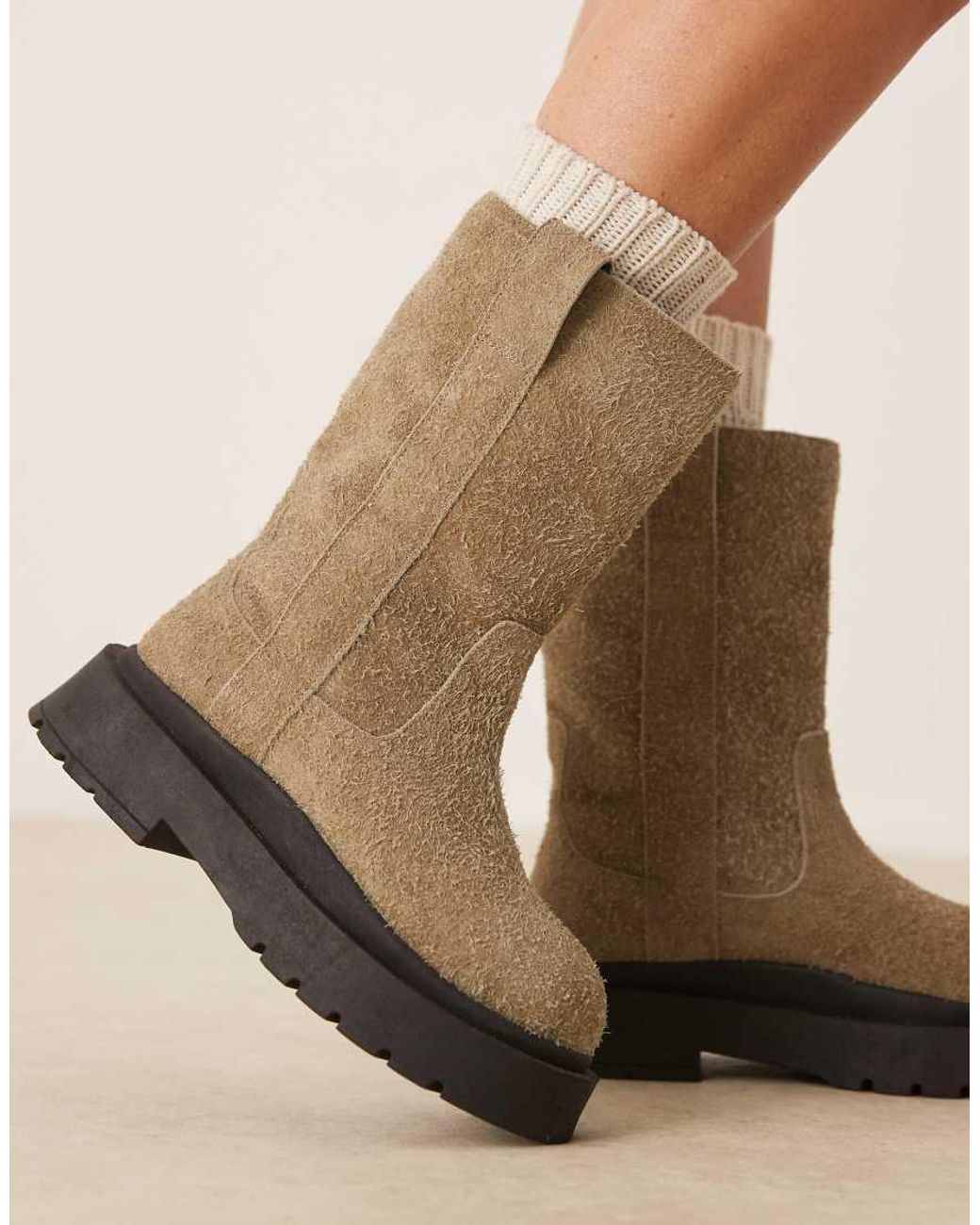ASOS Natural Coast Chunky Pull On Boots