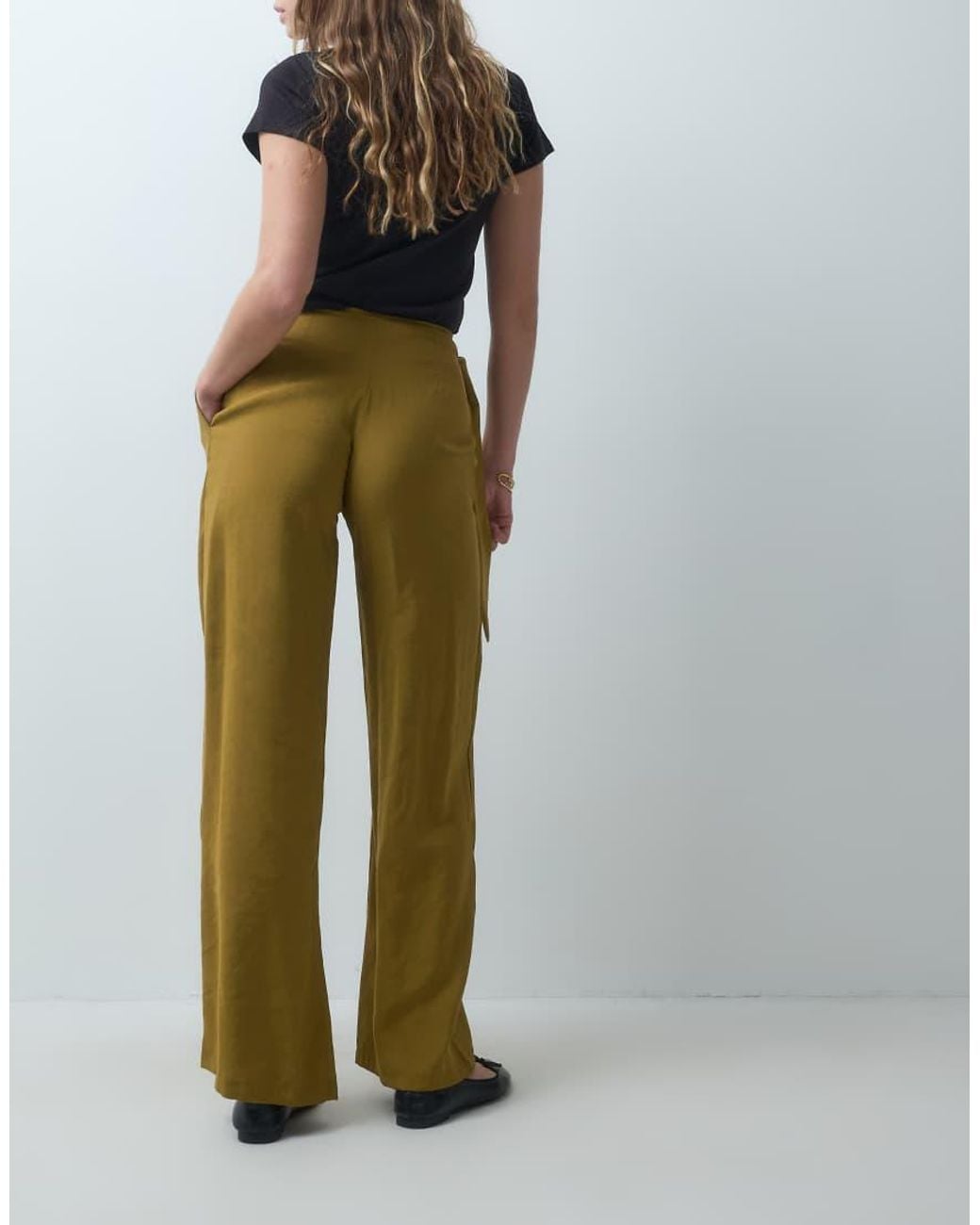 ASOS Green Wrap Around Trouser With Tie