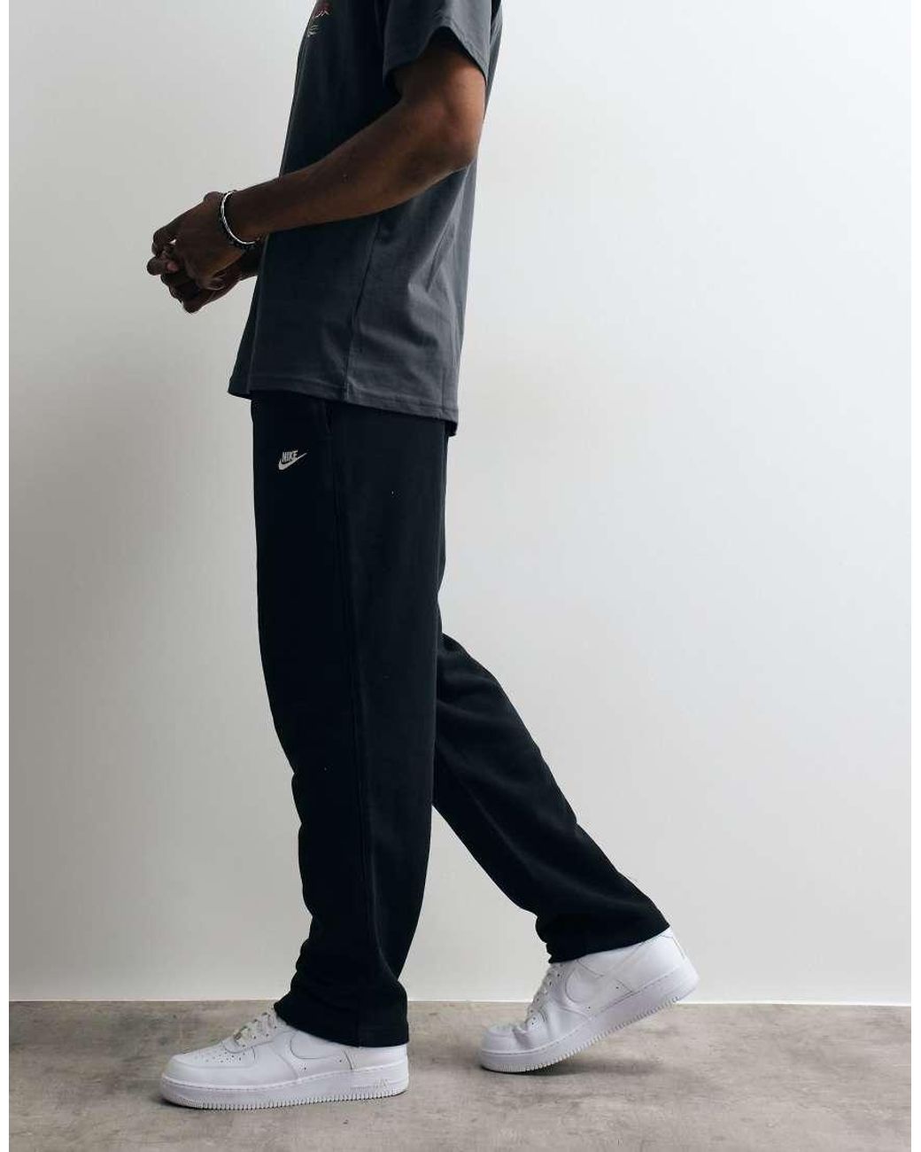 Nike Blue Club French Terry Straight Leg Joggers for men