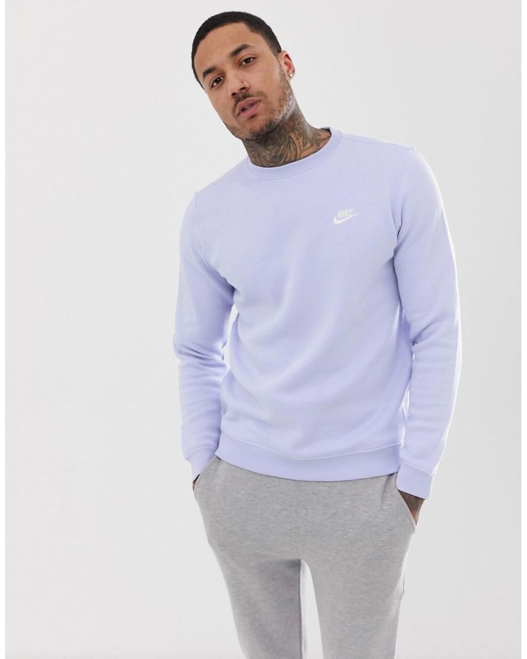 Nike Cotton Club Sweatshirt Lilac in Purple for Men | Lyst Australia