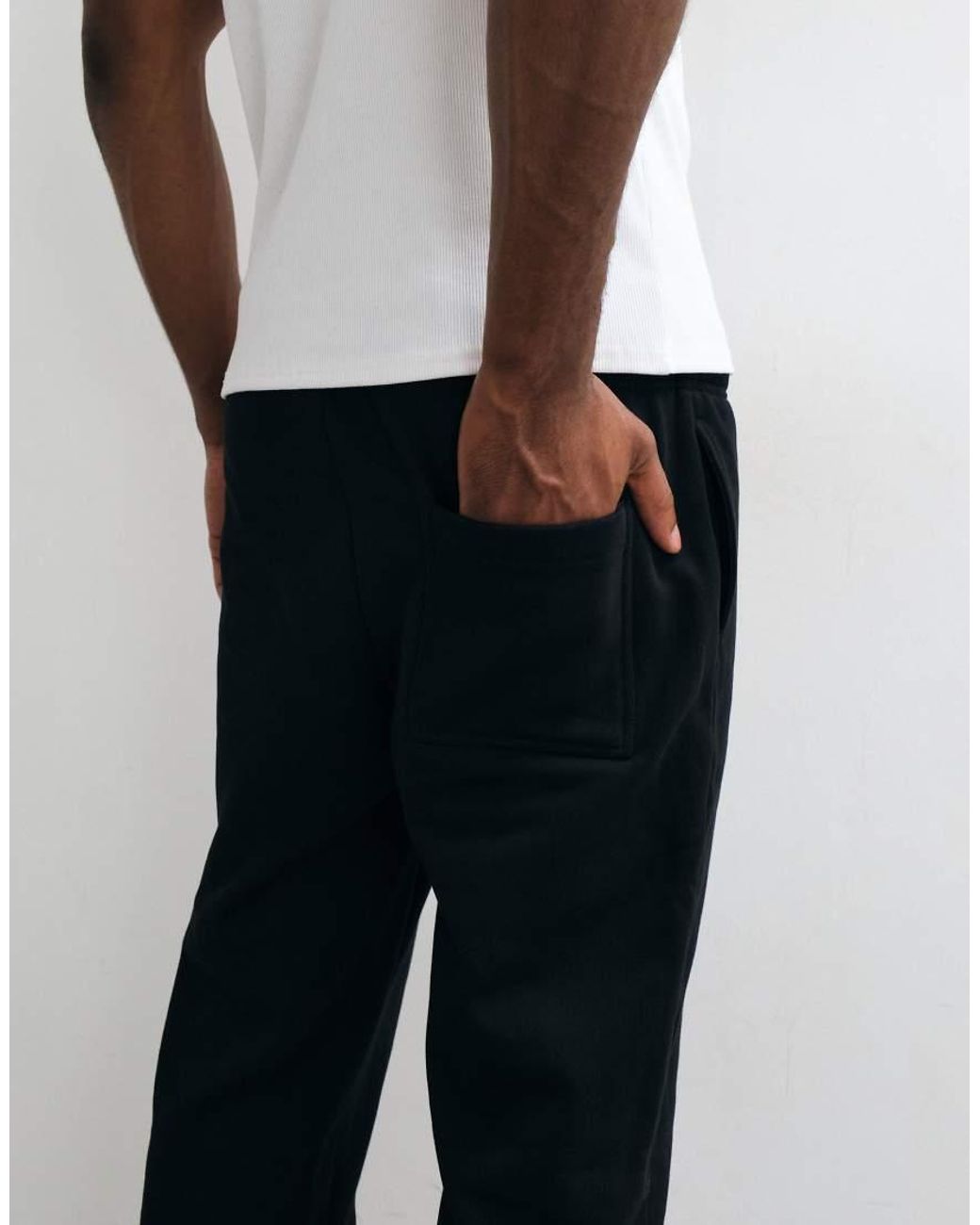 ASOS Gray Premium Heavyweight Straight Leg jogger for men