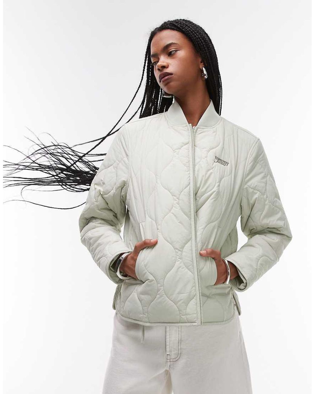 Tommy Hilfiger Gray Onion Quilt Jacket