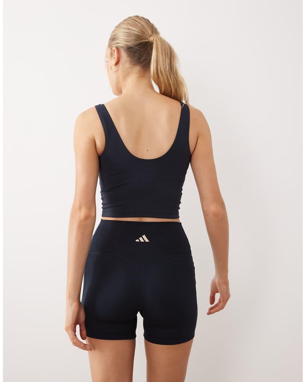 Adidas Originals Blue Adidas Sportswear Three Stripes Studios Tank Top