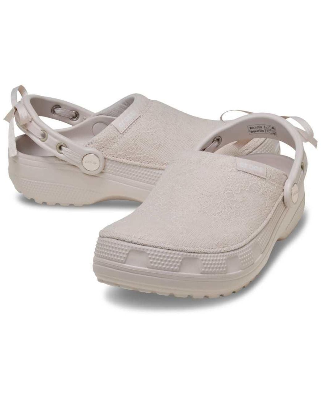 CROCSTM Gray Crafted Lace Clogs