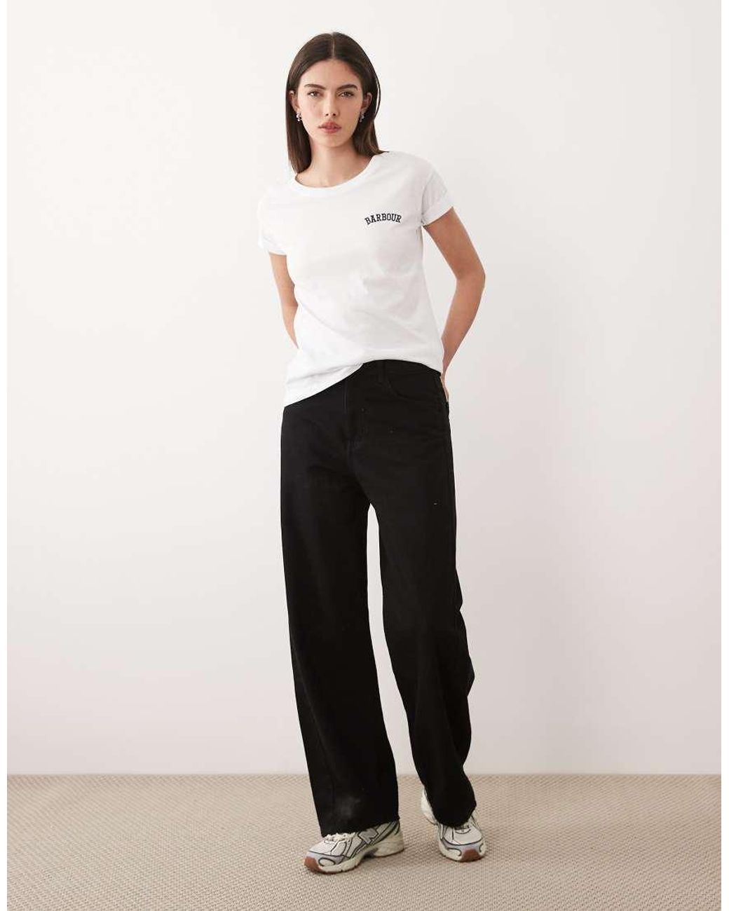 Barbour White Bede Relaxed Logo T-shirt