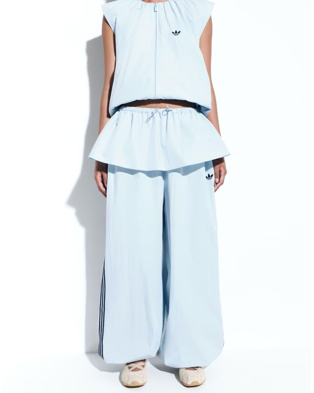 adidas Originals x ASOS Blue Balloon Pants With Skirt Overlay
