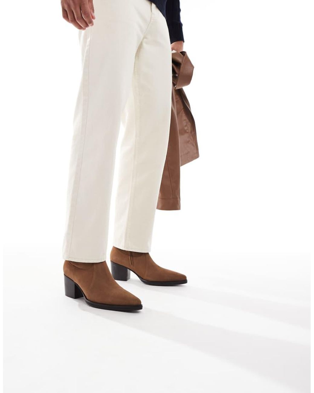 ASOS White Chelsea Western Boots for men