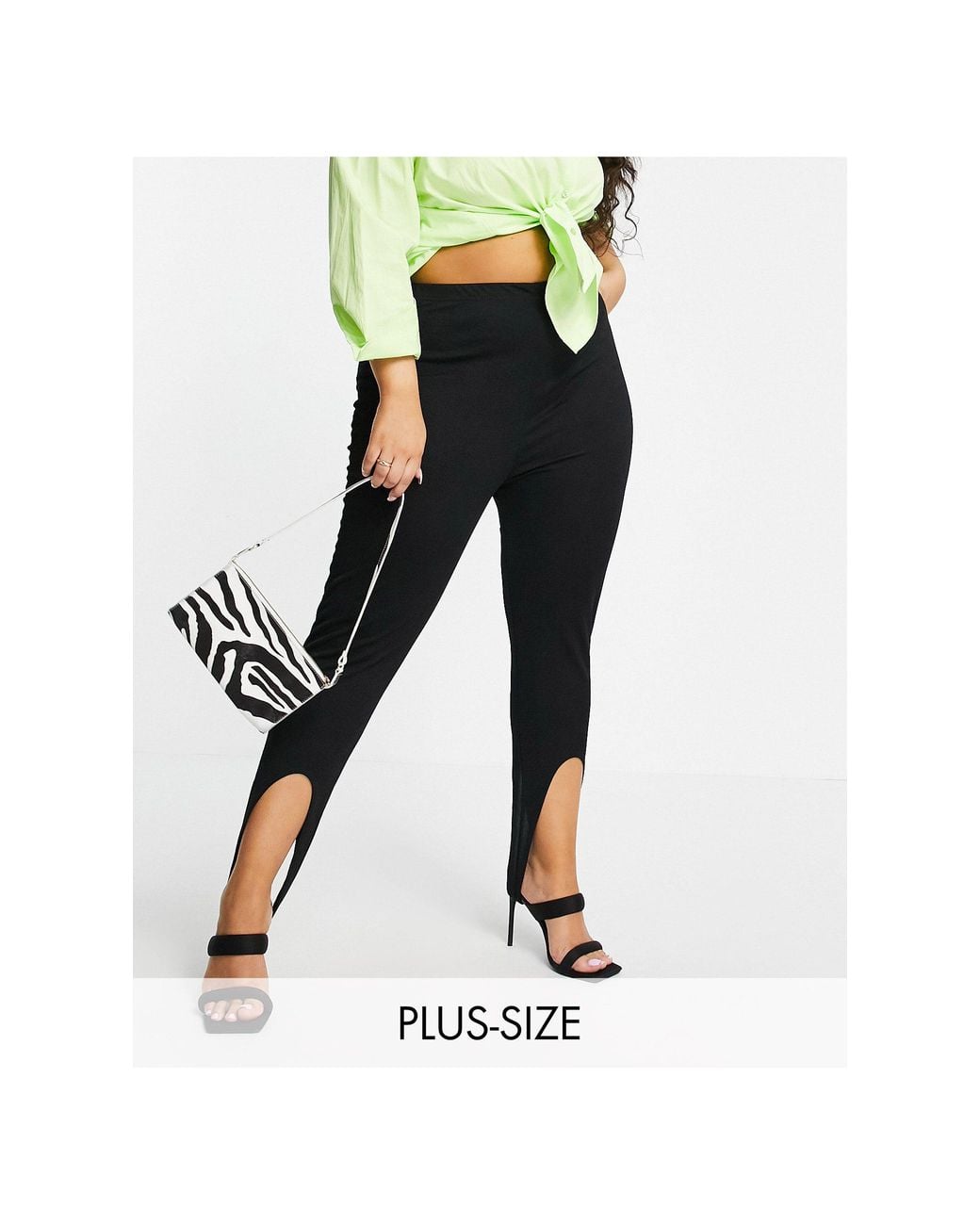 Fashionkilla Stirrup leggings in Black 